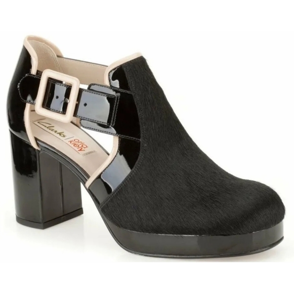 Orla Kiely Shoes - Orla Kiely x Clarks Orla Dilly Calf Hair Patent Leather Platform Shoe 9